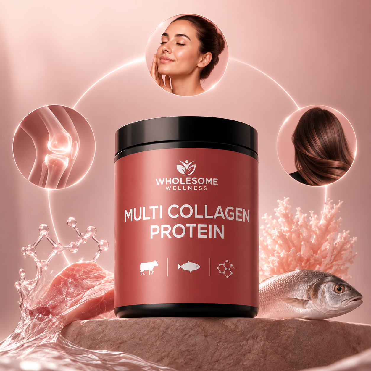 Multi Collagen Protein |5 tipos de colágeno en un solo scoop, sin sabor y sin excusas