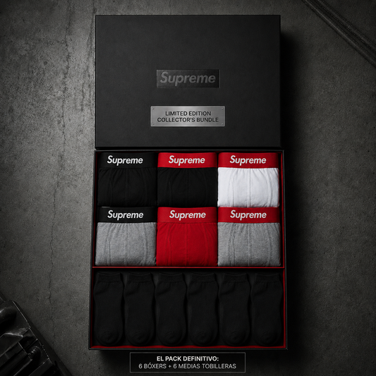 6 BOXER SUPREME + 6 PARES DE MEDIA| EDICION ILIMITADAS